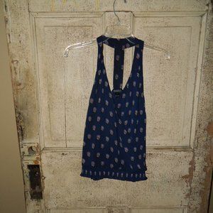 Lucky Brand Live in Love T Strap Wrap Halter Top Size S (P-12)